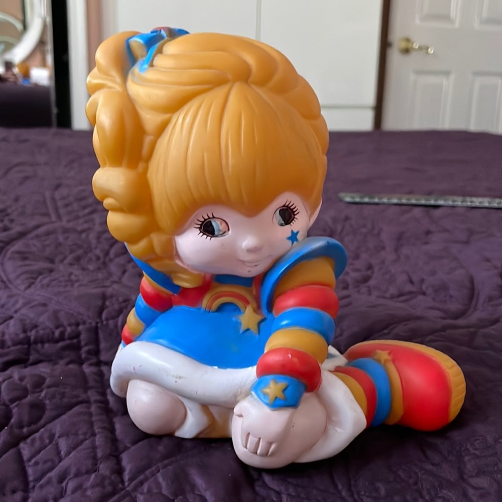 Vintage rainbow brite coin bank